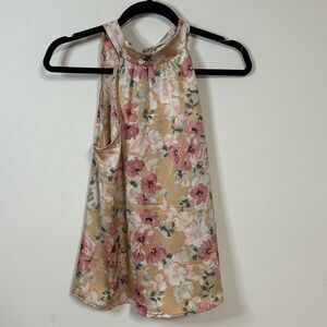 Emi & Lee Floral Sleeveless Blouse Women’s Small NWT High Neck Tank Top